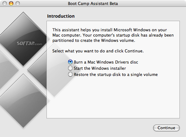 boot camp assistant download continue
